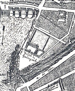 Hôtel de Généguaud sur le plan de Gomboust (1652).