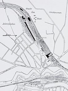 Lageplan der Neubau-Anlagen der Lübeck-Büchener Eisenbahngesellschaft