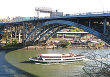 The Circle Line XVII touring the Harlem River Hamilton Br Circle Line boat jeh.JPG