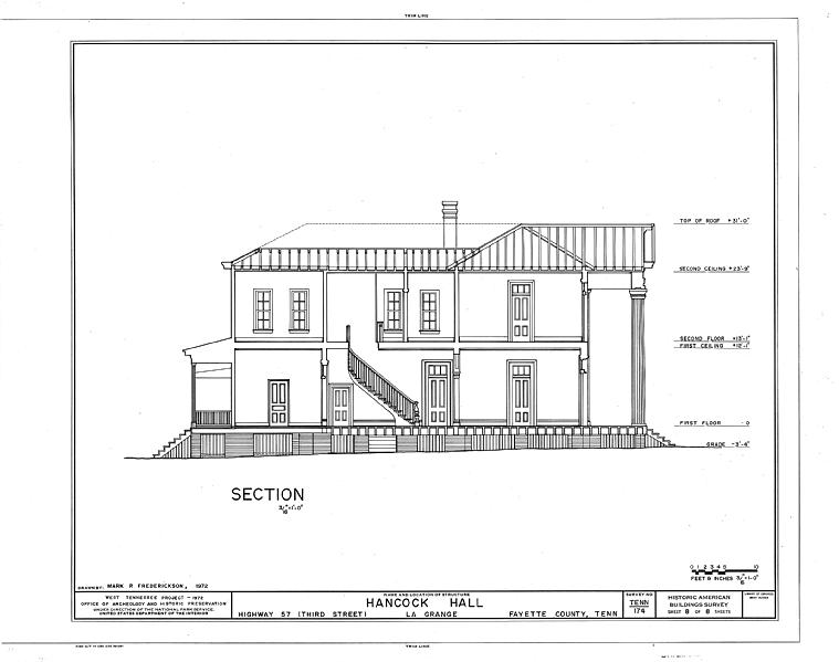 File:Hancock Hall, Third Street (Highway 57), La Grange, Fayette County, TN HABS TENN,24-LAGRA,1- (sheet 8 of 8).tif