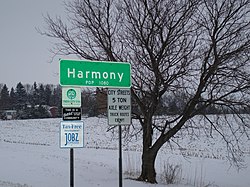 Harmony, Minnesota signpost Harmony, Minnesota signpost.JPG