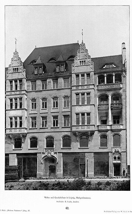 Haus in Leipzig, Markgrafenstrasse Architekt R. Lucht, Leipzig