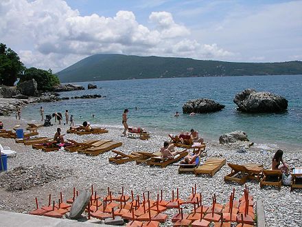 A beach in Herceg Novi