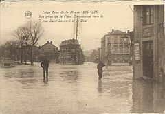 Liège, Inondation rue Saint-Léonard