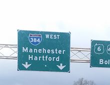 Interstate 384, a spur of Interstate 84 in Connecticut Interstate 384 in Bolton.jpg