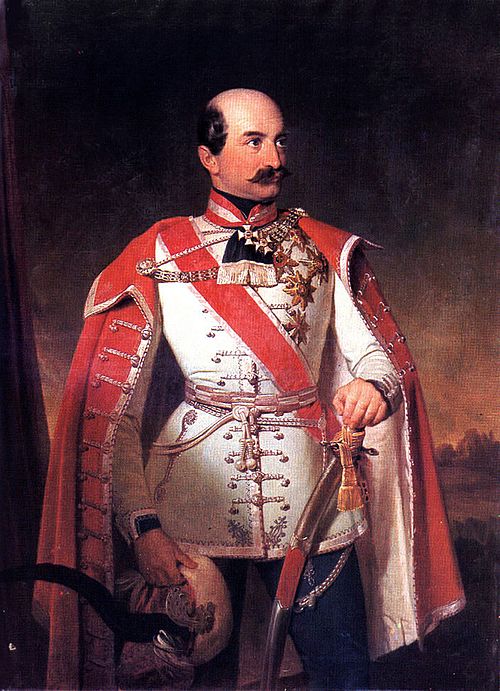 Field Marshal count Josip Jelačić, Ban of the Kingdom of Croatia-Slavonia and Commander of the Croatian Military Frontier.