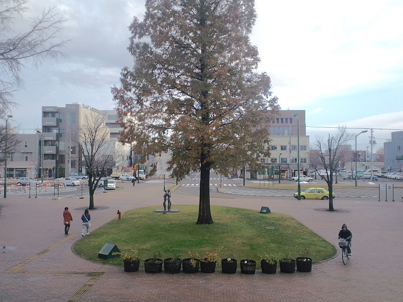 File:Iwamizawa-sta south-entrance-square.JPG