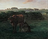 Jean-François Millet - Vrouw melkt een koe - Google Art Project.jpg