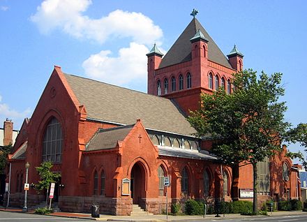 John Wesley A.M.E. Zion Church, located on 14th Street NW