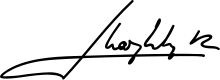 Signature of Juan Carlos I.