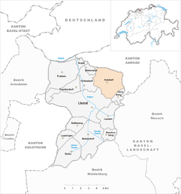 Arisdorf - Localizazion
