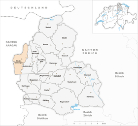Karte von Niederweningen