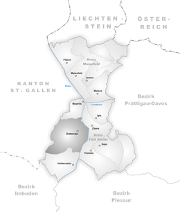 Untervaz - Localizazion