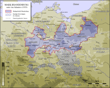 Brandenburg until the extinction of the Ascanian dynasty in 1320 Karte Mark Brandenburg 1320.png