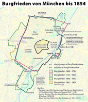 1279th file - 1.38 MB - 1434x1678 27.05.2013 .. 29.05.2014 (10 versions) upload 2419 .. 2896 Karte der Burgfrieden von München.png