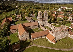 Veßra monastery, Thuringia, aerial imagery