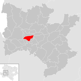Poloha obce Krummnußbaum v okrese Melk (klikacia mapa)