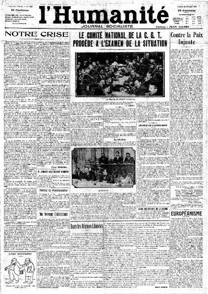 File:L’Humanité - 22 juillet 1919.djvu