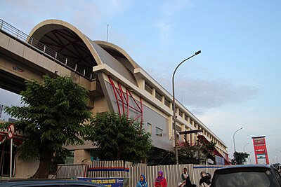 Ampera LRT Station, one of 13 stations of Palembang LRT