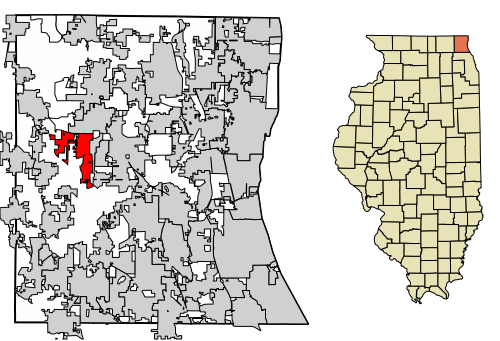 Location of Round Lake in Lake County, Illinois.