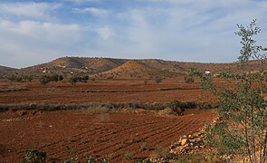 Landskap øst for Biougra, ved foten av Anti-Atlas-fjellene