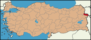 Localização da província de Iğdır na Turquia