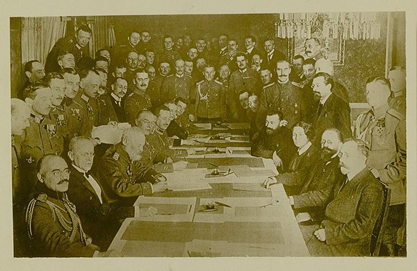 Prince Leopold signing Treaty of Brest-Litovsk.