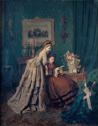 La carta (1874), óleo sobre lienzo.