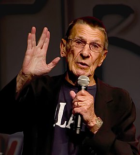 Vulcan salute Hand gesture popularized by Star Trek actor Leonard Nimoy