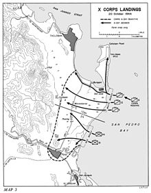 Northern Attack Force Beaches at Leyte Leyte Landing, X Corps - 20 October, 1944.jpg