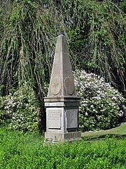 The Linnaeus Obelisk that commemorates the naturalists Carl von Linné, Albrecht Wilhelm Roth, Albrecht von Haller and Nikolaus Joseph von Jacquin