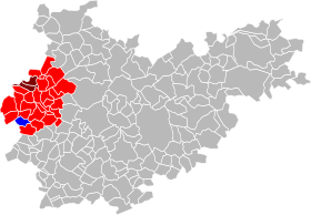 Locatie van de gemeente Deux Rives van gemeenten
