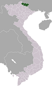 Província de Cao Bang - Localização