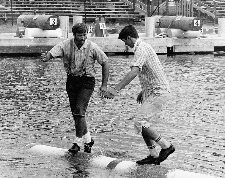 File:Lumberjack World Championship Hayward Wisconsin Logrolling.jpg