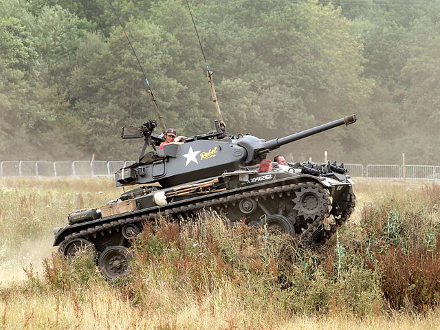 The M24 Chaffee, an American light tank used during the later part of World War II, and several subsequent conflicts