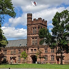 West tower of Pyne College.