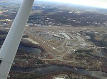 The Manchester-Boston Regional Airport is located mostly in Londonderry.