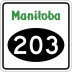 Provincial Road 203 marker