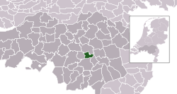 Highlighted position of Son en Breugel in a municipal map of North Brabant