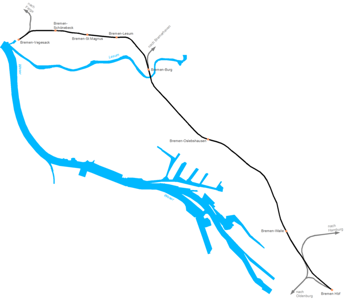 File:Map Bremen-Vegesack-Railroad.png