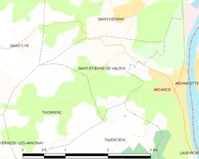 Poziția localității Saint-Étienne-de-Valoux