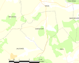 Mapa obce Gardefort