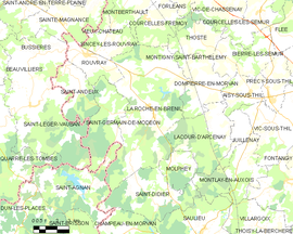 Mapa obce La Roche-en-Brenil