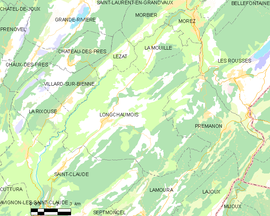 Mapa obce Longchaumois