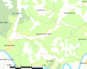 Poziția localității Labastide-du-Vert