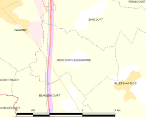 Poziția localității Riencourt-lès-Bapaume