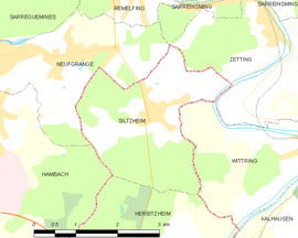 Mapa obce Siltzheim