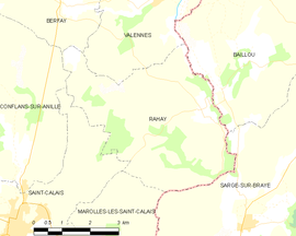 Mapa obce Rahay