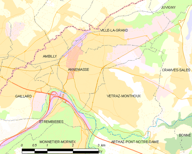 Poziția localității Annemasse