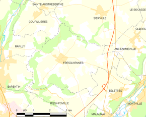 Poziția localității Fresquiennes